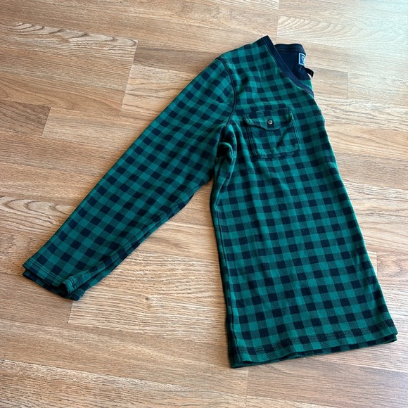 Chaps Classics, long sleeve green/black checkered pull over casual top. Size 1X - Picture 7 of 17